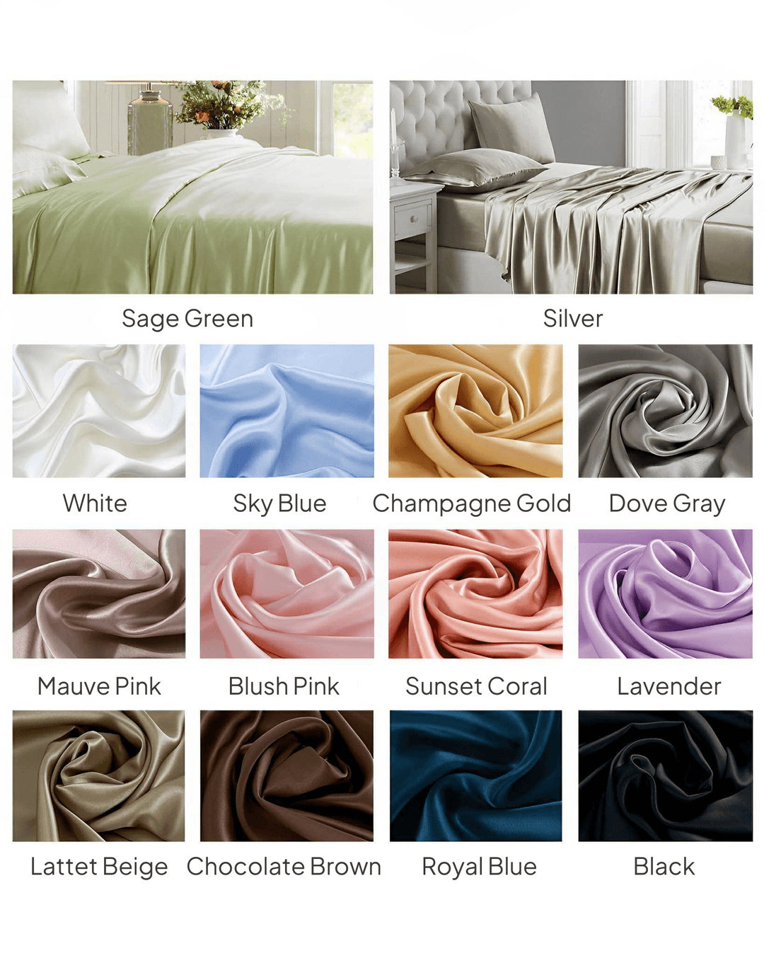 19 Momme Moisturizing Silk Bedding Set - 4Pcs