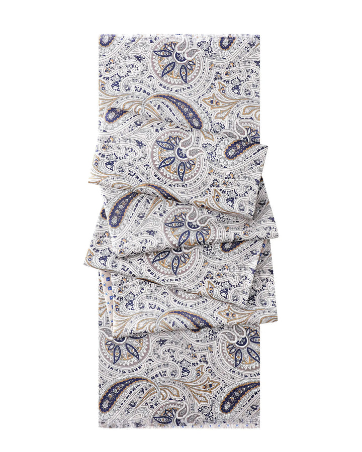 Men's Silk Twill Scarf - Retro Paisley