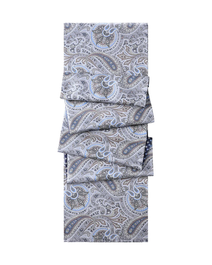 Men's Silk Twill Scarf - Retro Paisley
