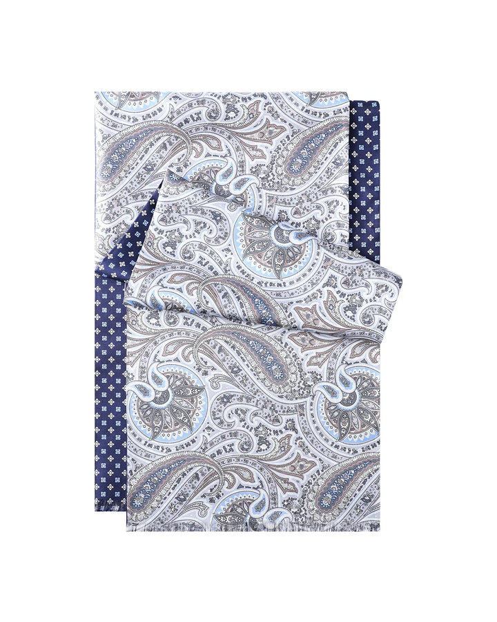Men's Silk Twill Scarf - Retro Paisley