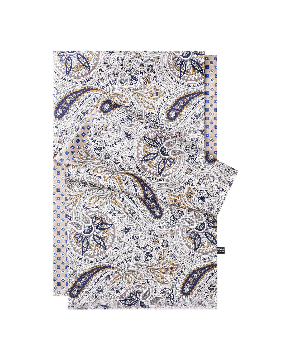 Men's Silk Twill Scarf - Retro Paisley