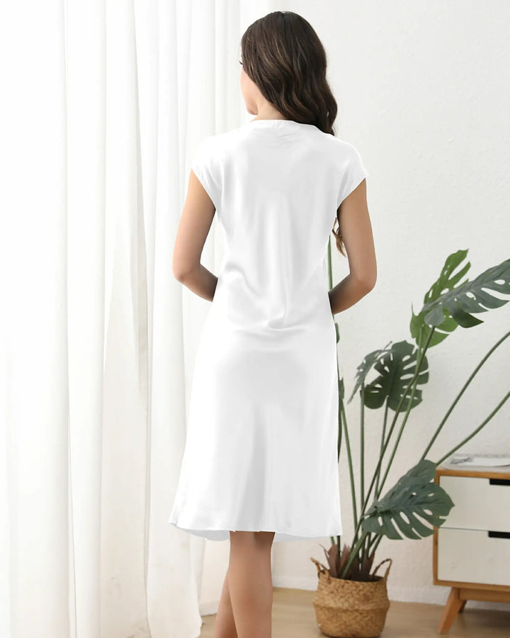 Versatile Style for Any Occasion: Perfect for lingerie, loungewear, or transitioning into a chic outfit. #color_white