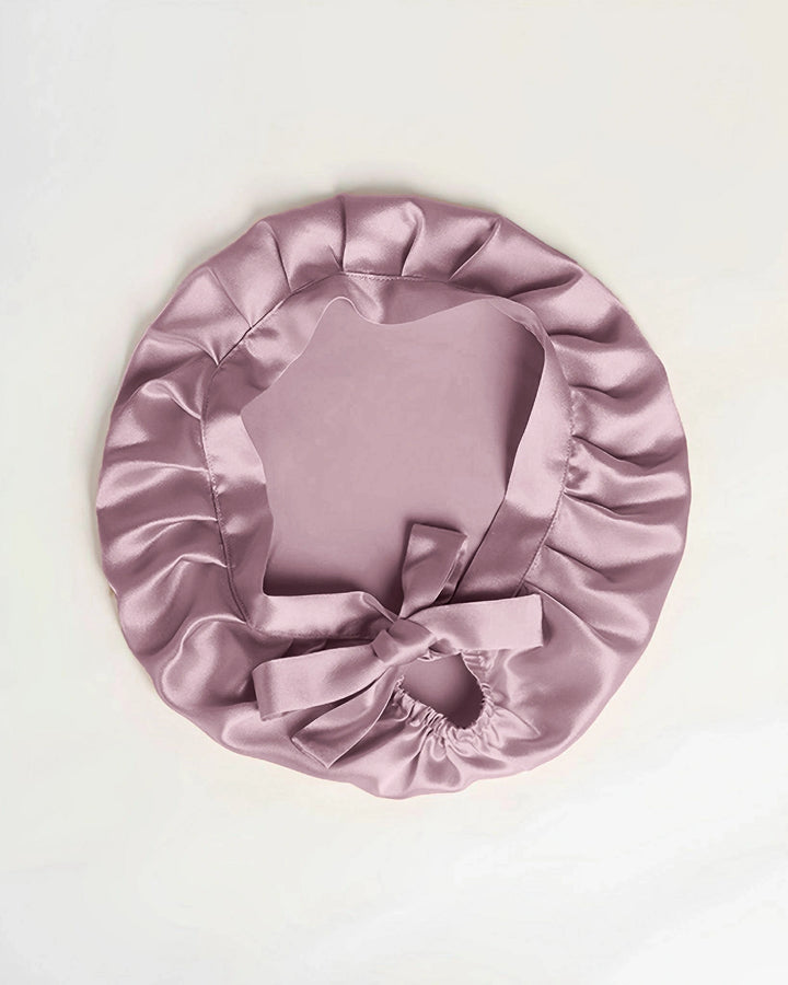 19 Momme Chic Silk Bonnet with Ribbons