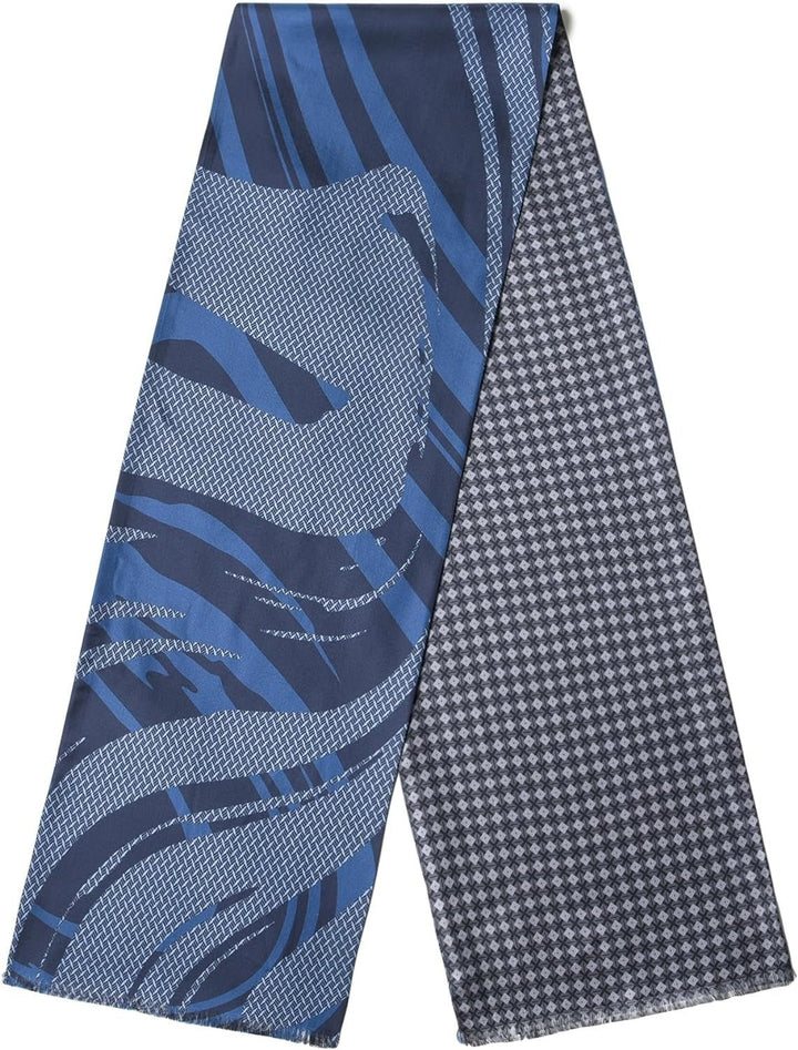 Luxurious Men's Silk Twill Scarf- Dreamy Blue - SusanSilkLong Silk Twill Scarfoblong_scarf_for_men