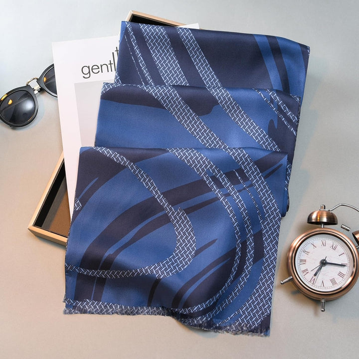 Luxurious Men's Silk Twill Scarf- Dreamy Blue - SusanSilkLong Silk Twill Scarfoblong_scarf_for_men