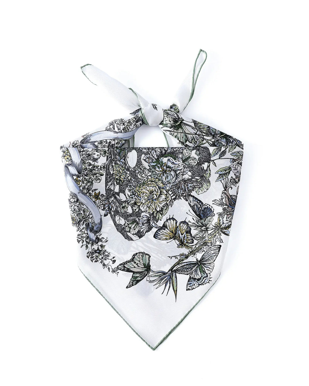 Custom-Woven 100% Mulberry Silk Scarf – Butterfly Garden
