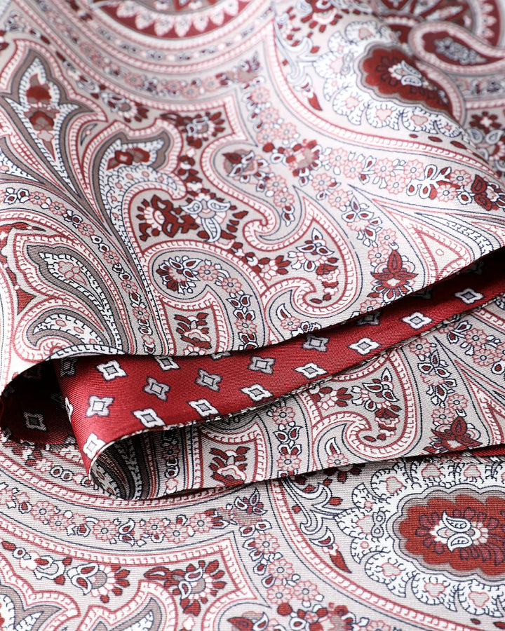 Men's Silk Twill Scarf - Retro Paisley