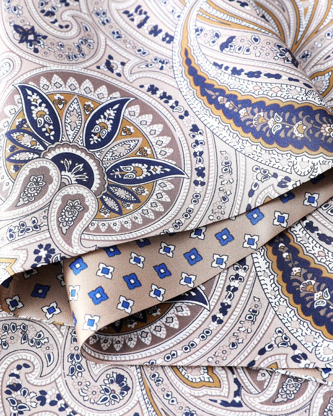 Men's Silk Twill Scarf - Retro Paisley