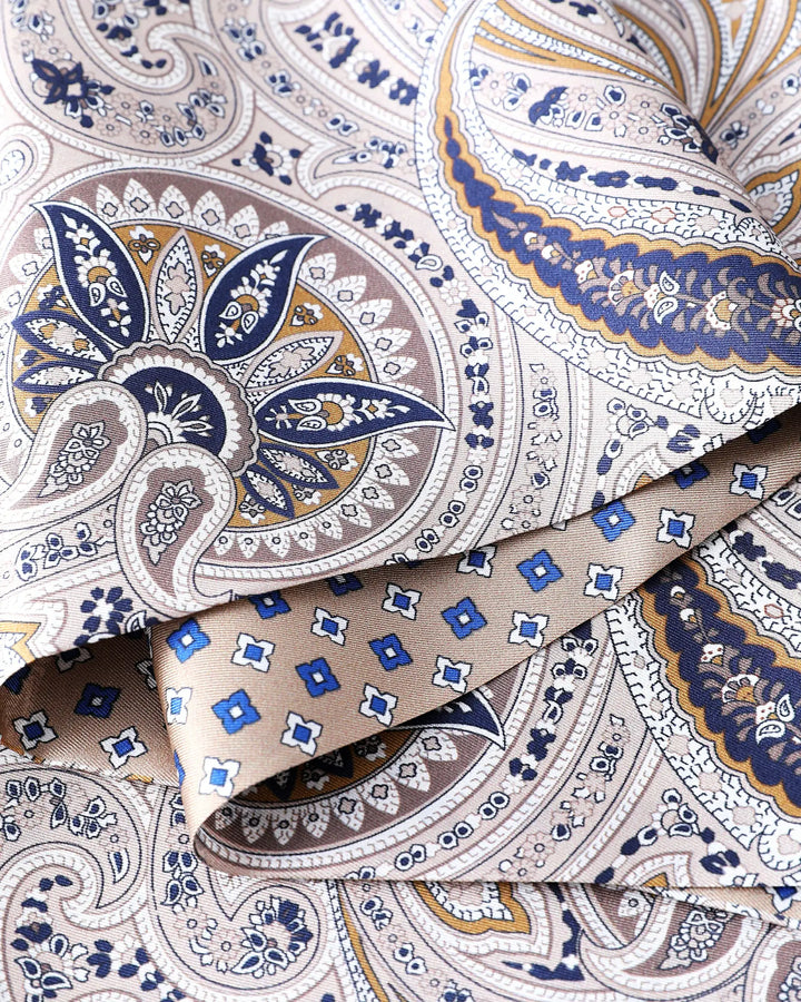 Men's Silk Twill Scarf - Retro Paisley