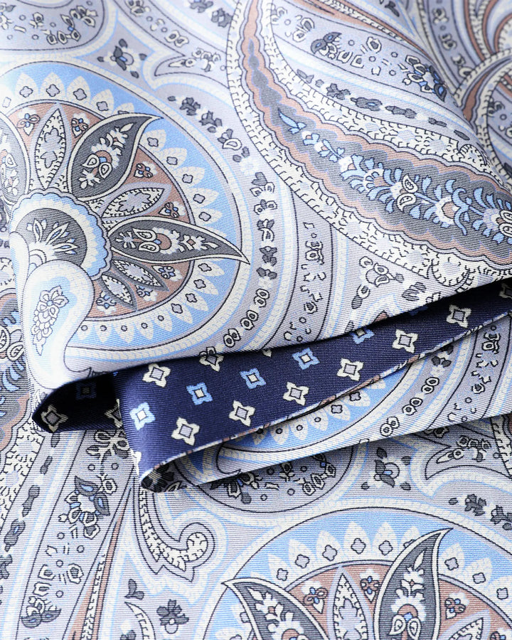 Men's Silk Twill Scarf - Retro Paisley