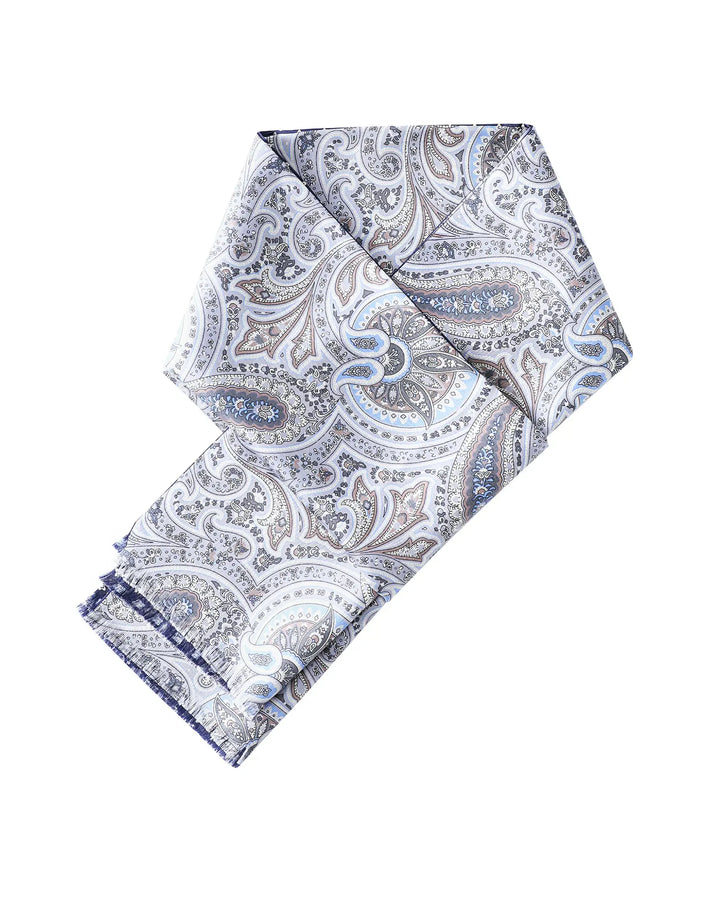 Men's Silk Twill Scarf - Retro Paisley