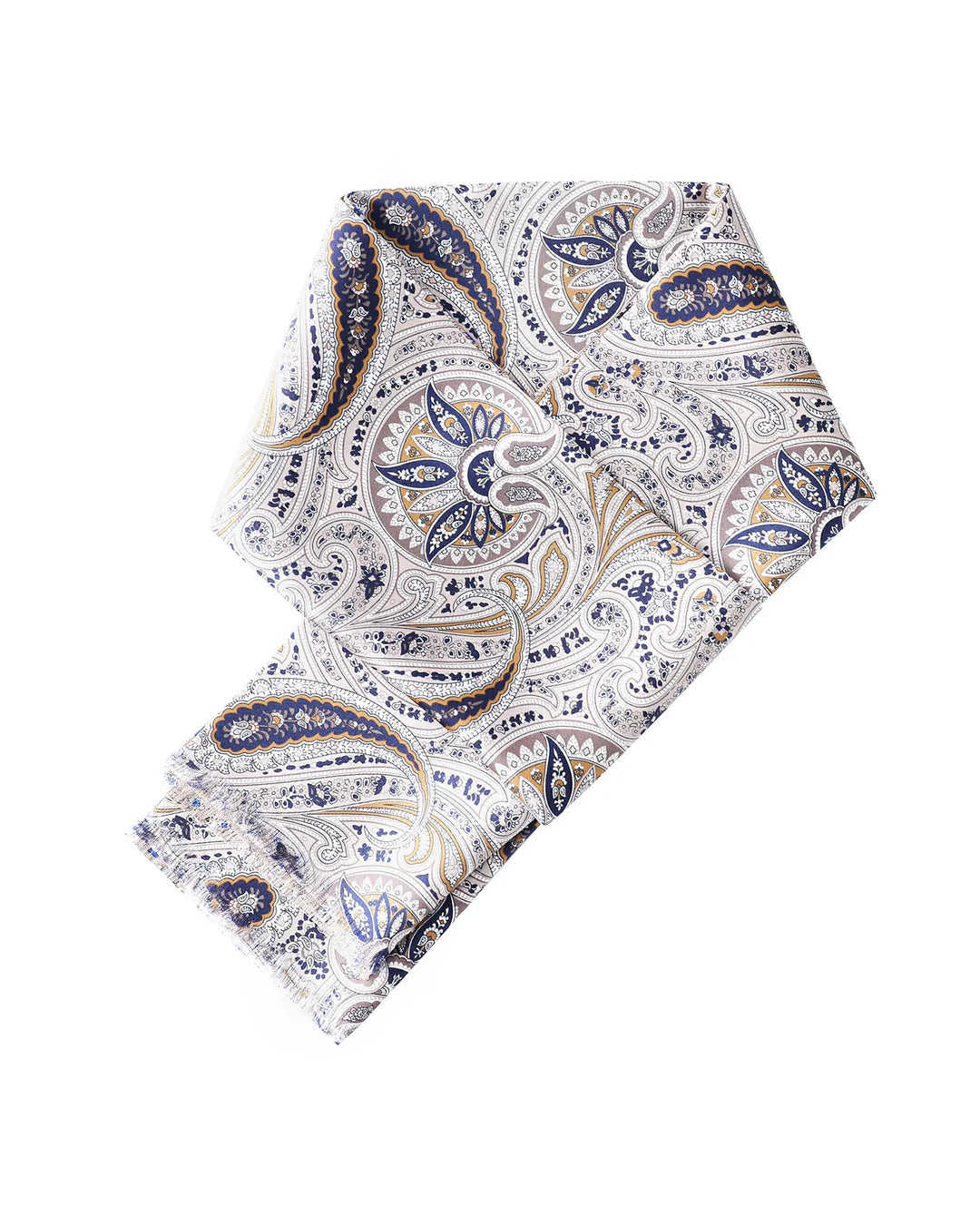 Men's Silk Twill Scarf - Retro Paisley