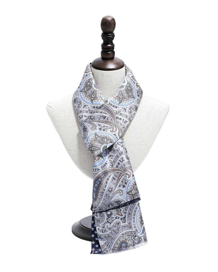 Men's Silk Twill Scarf - Retro Paisley