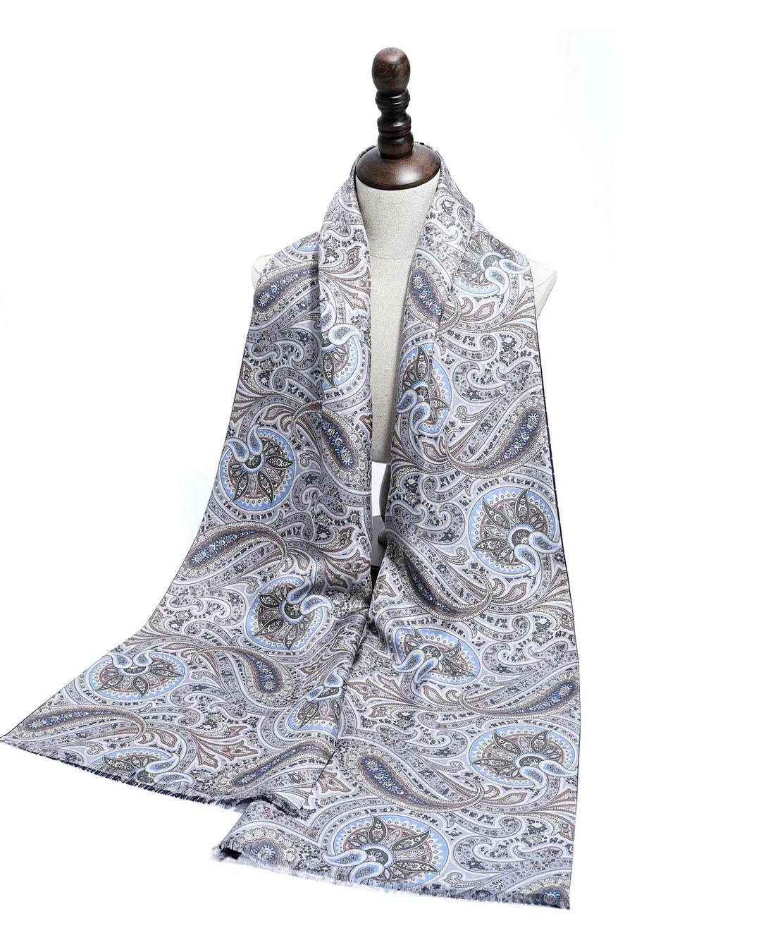 Men's Silk Twill Scarf - Retro Paisley
