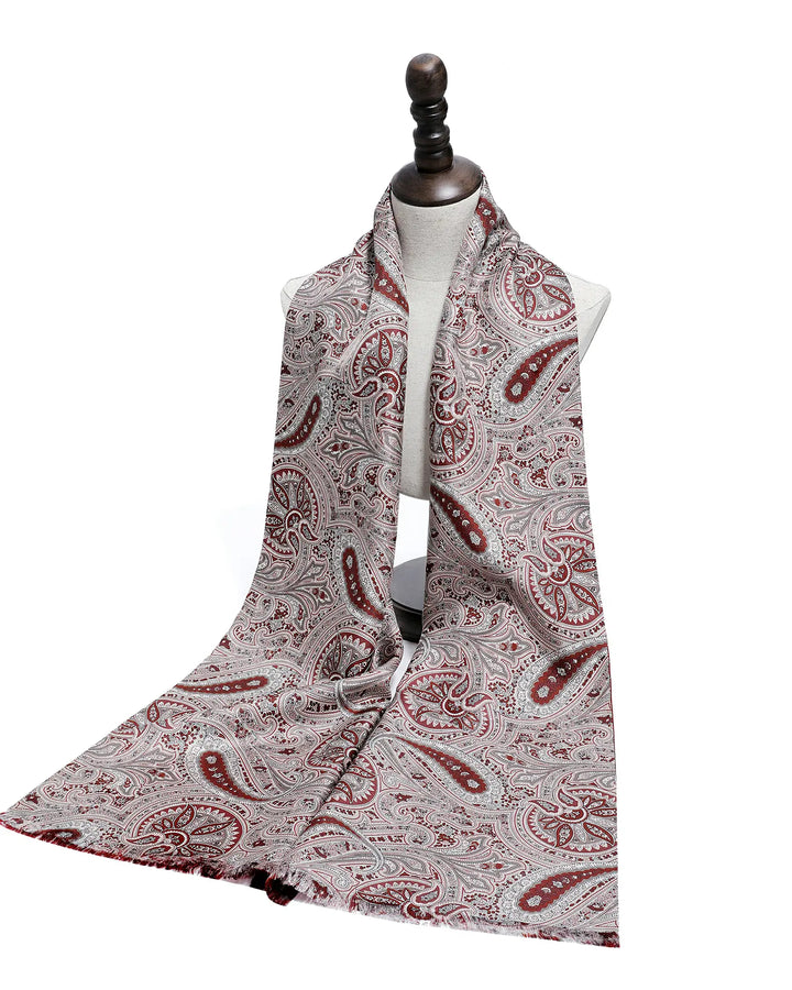Men's Silk Twill Scarf - Retro Paisley