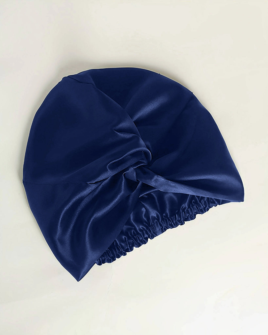 double layer mulberry silk sleep bonnet laid flat, fully lined pure silk bonnet with smooth breathable finish