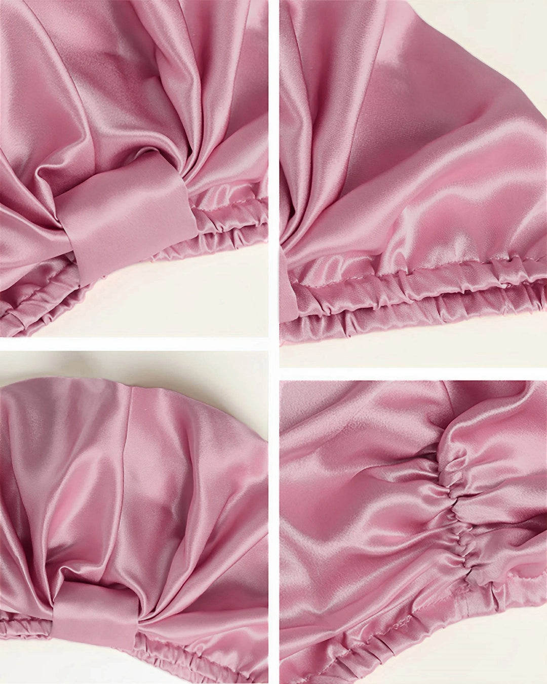 wearing luxury mulberry silk sleep bonnet, stylish and lightweight design suitable for all hair types