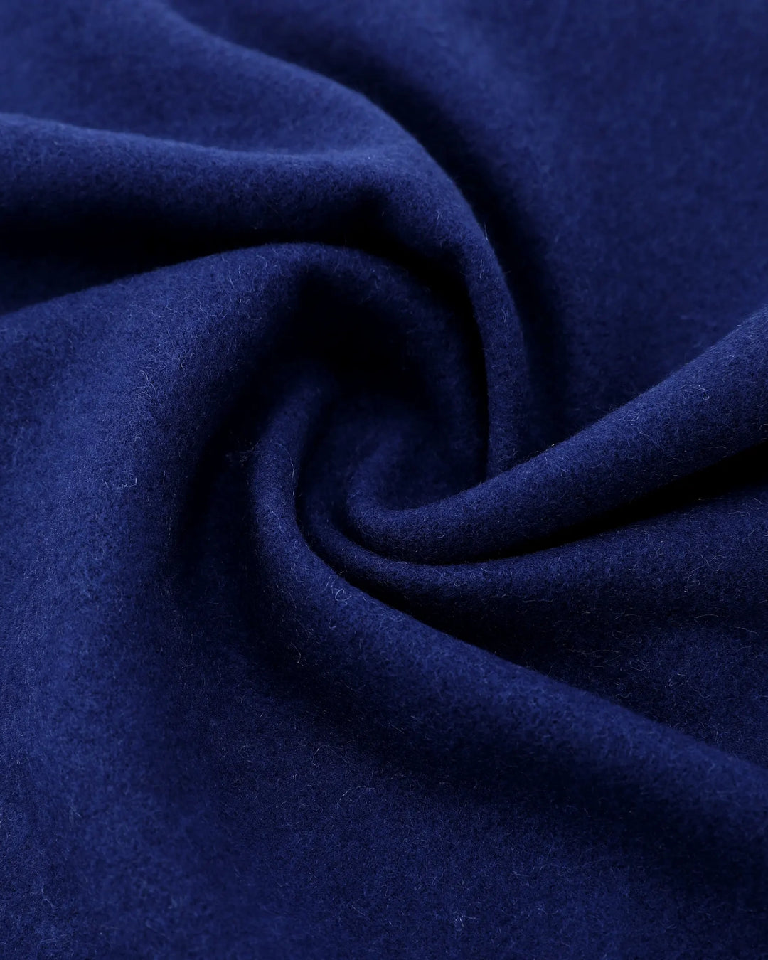Navy blue brushed silk scarf featuring soft warm reverse texture for lightweight comfort.#color_navy-blue