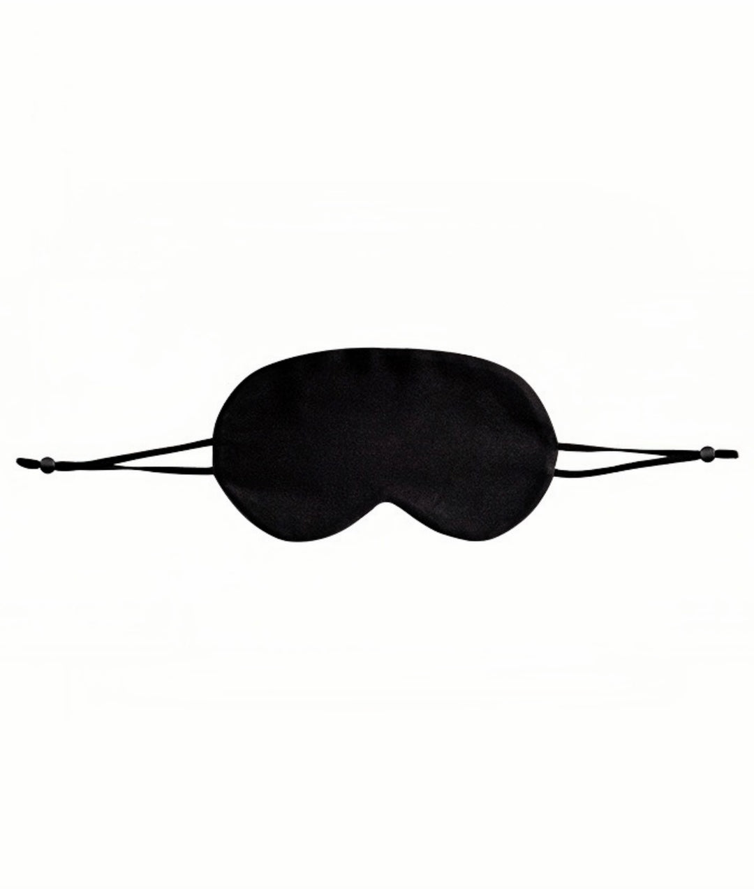 Black sleep mask on a white background