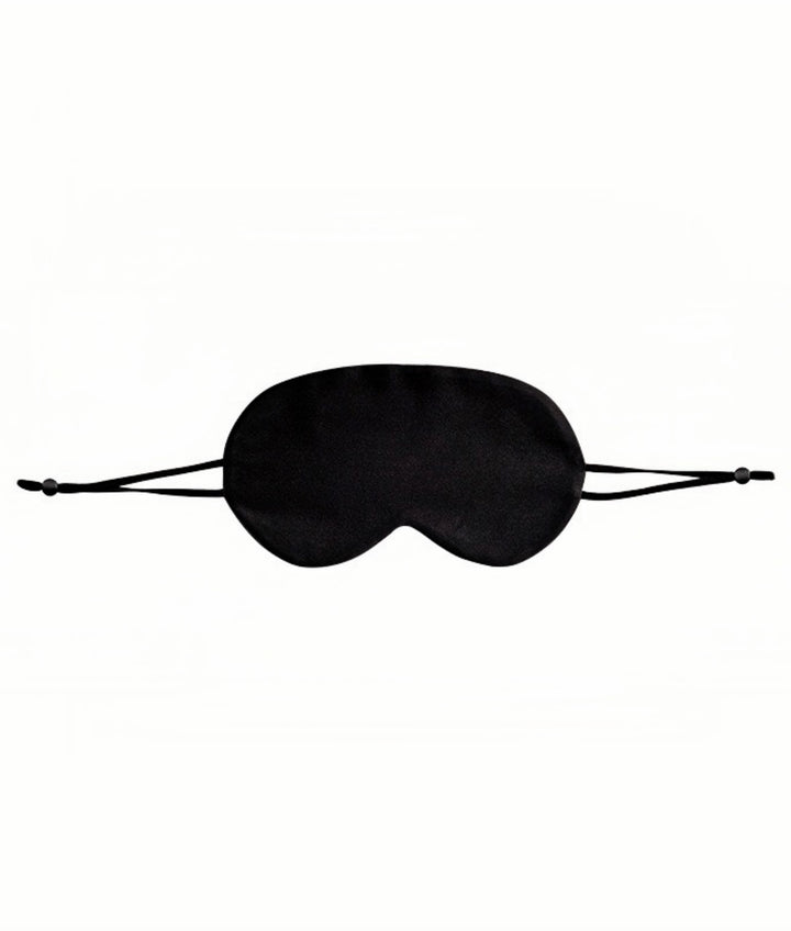 Black sleep mask on a white background