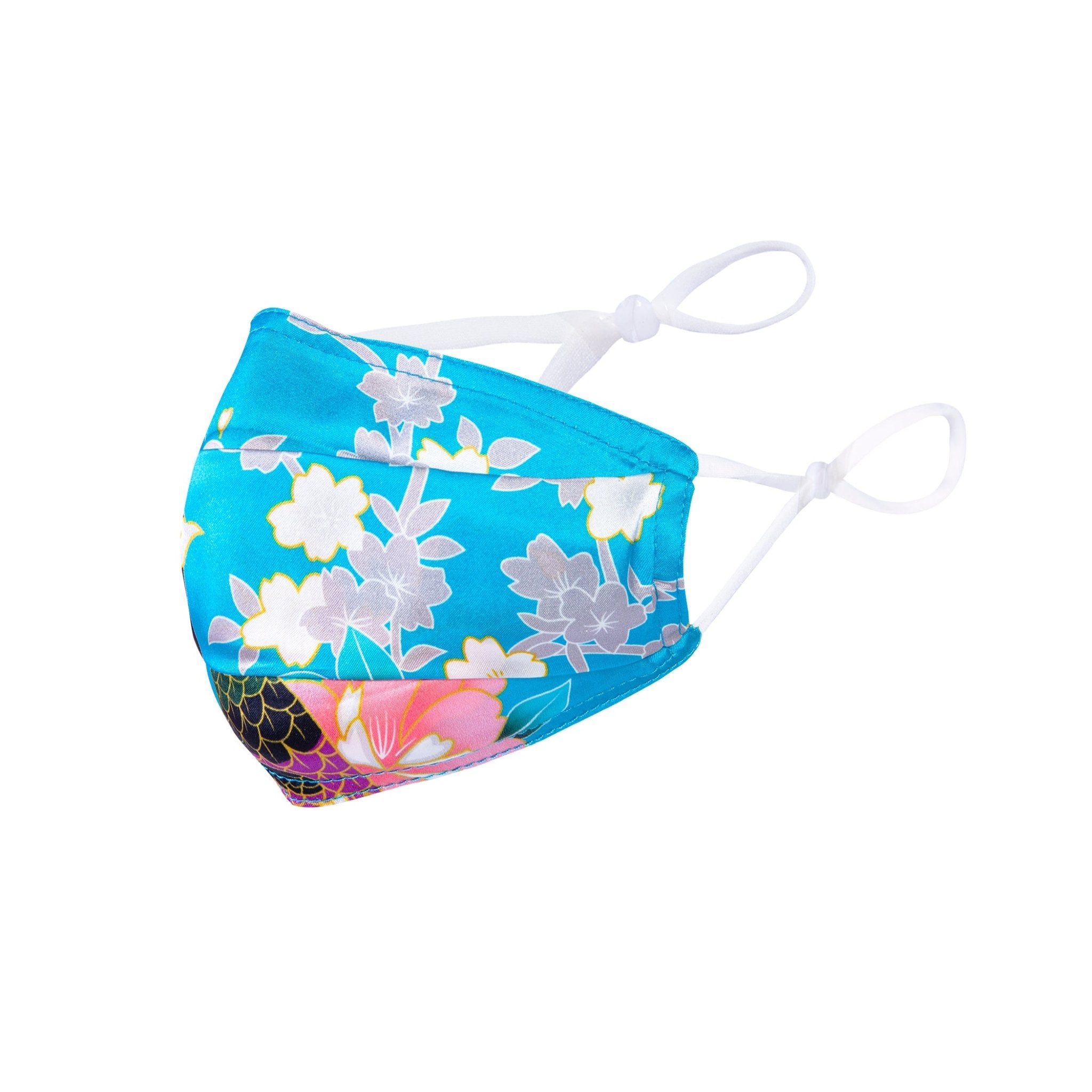 Double Layer Floral Silk Face Mask 3 Pcs